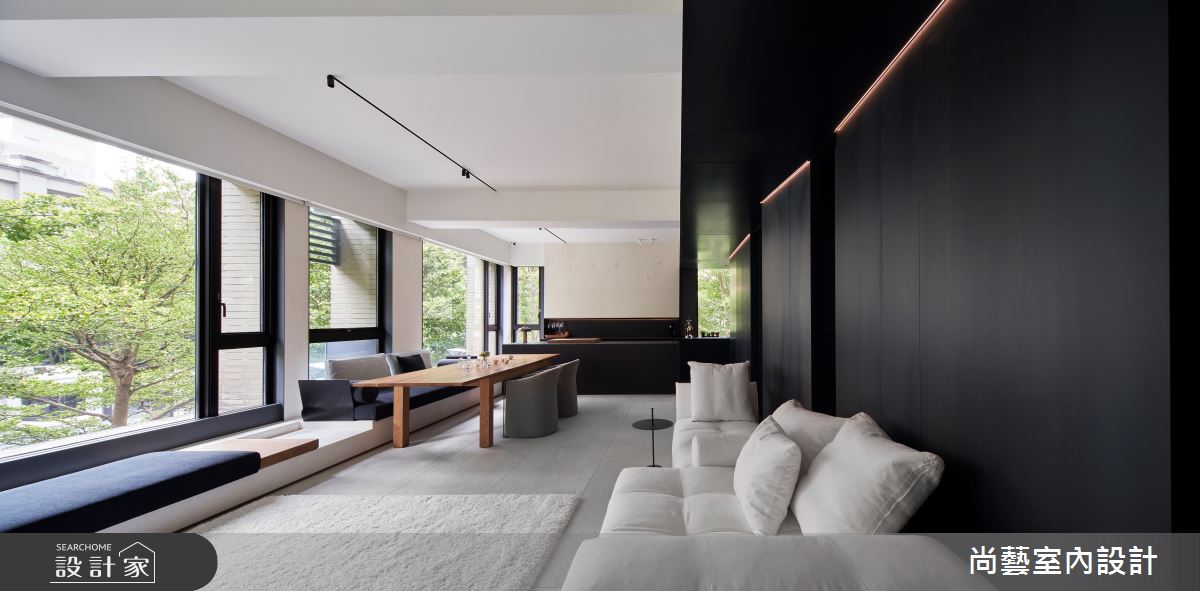 50坪中古屋(5~15年)＿現代風客廳餐廳臥榻中島案例圖片＿尚藝室內設計＿尚藝_60俞宅-自然奧義之6
