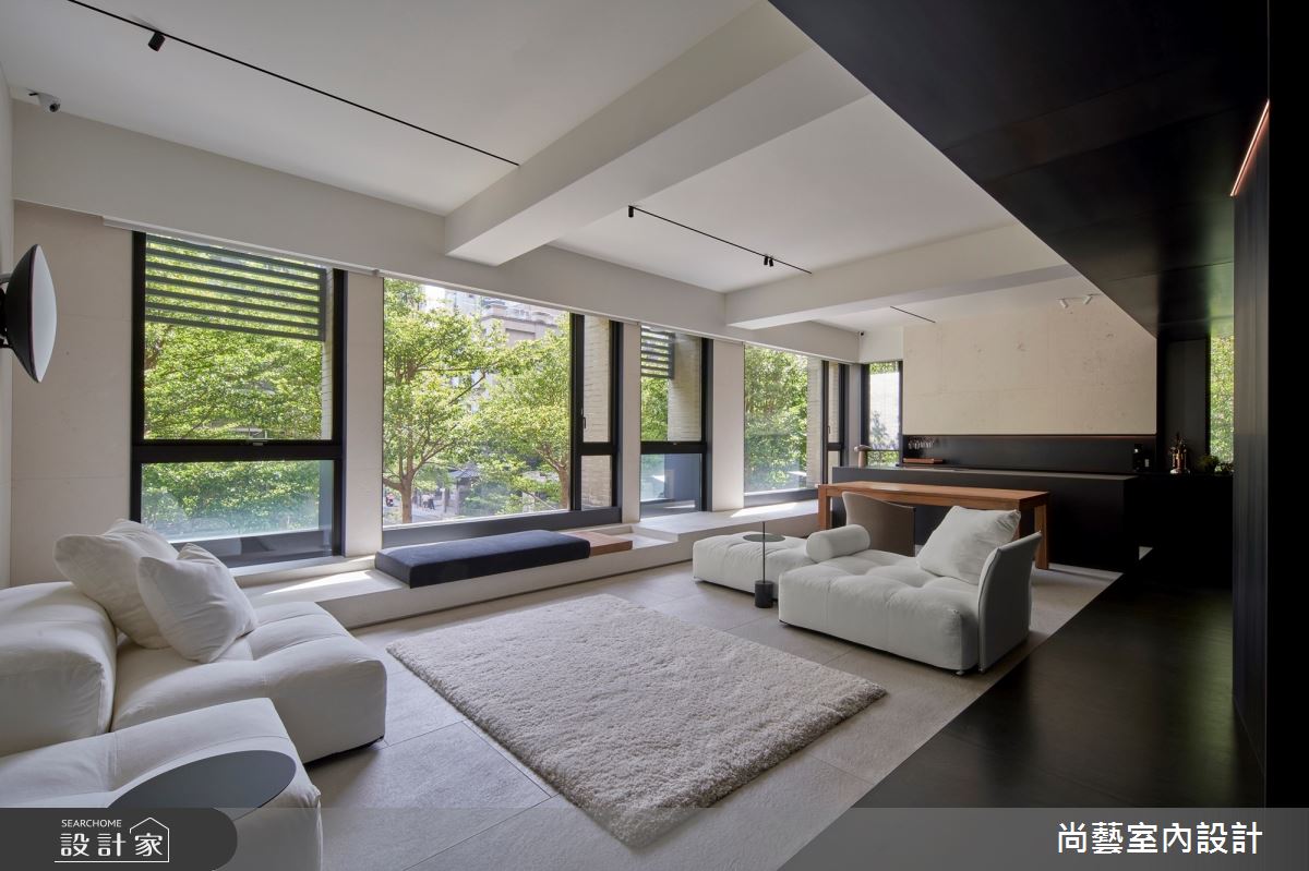 50坪中古屋(5~15年)＿現代風客廳餐廳臥榻中島案例圖片＿尚藝室內設計＿尚藝_60俞宅-自然奧義之9