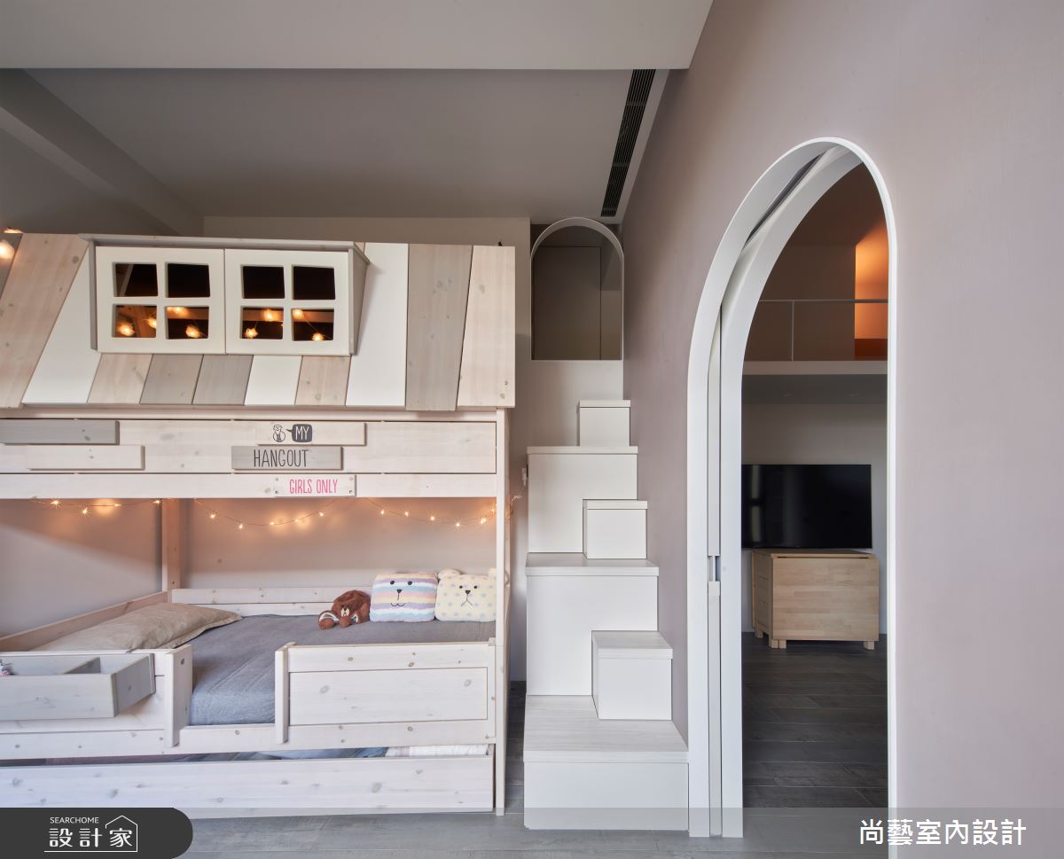 50坪中古屋(5~15年)＿現代風兒童房樓梯兒童房案例圖片＿尚藝室內設計＿尚藝_60俞宅-自然奧義之38