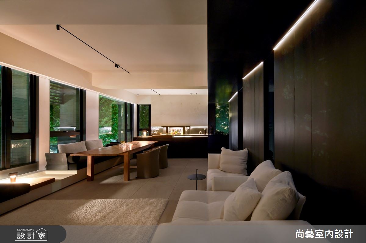 50坪中古屋(5~15年)＿現代風客廳餐廳臥榻中島案例圖片＿尚藝室內設計＿尚藝_60俞宅-自然奧義之16