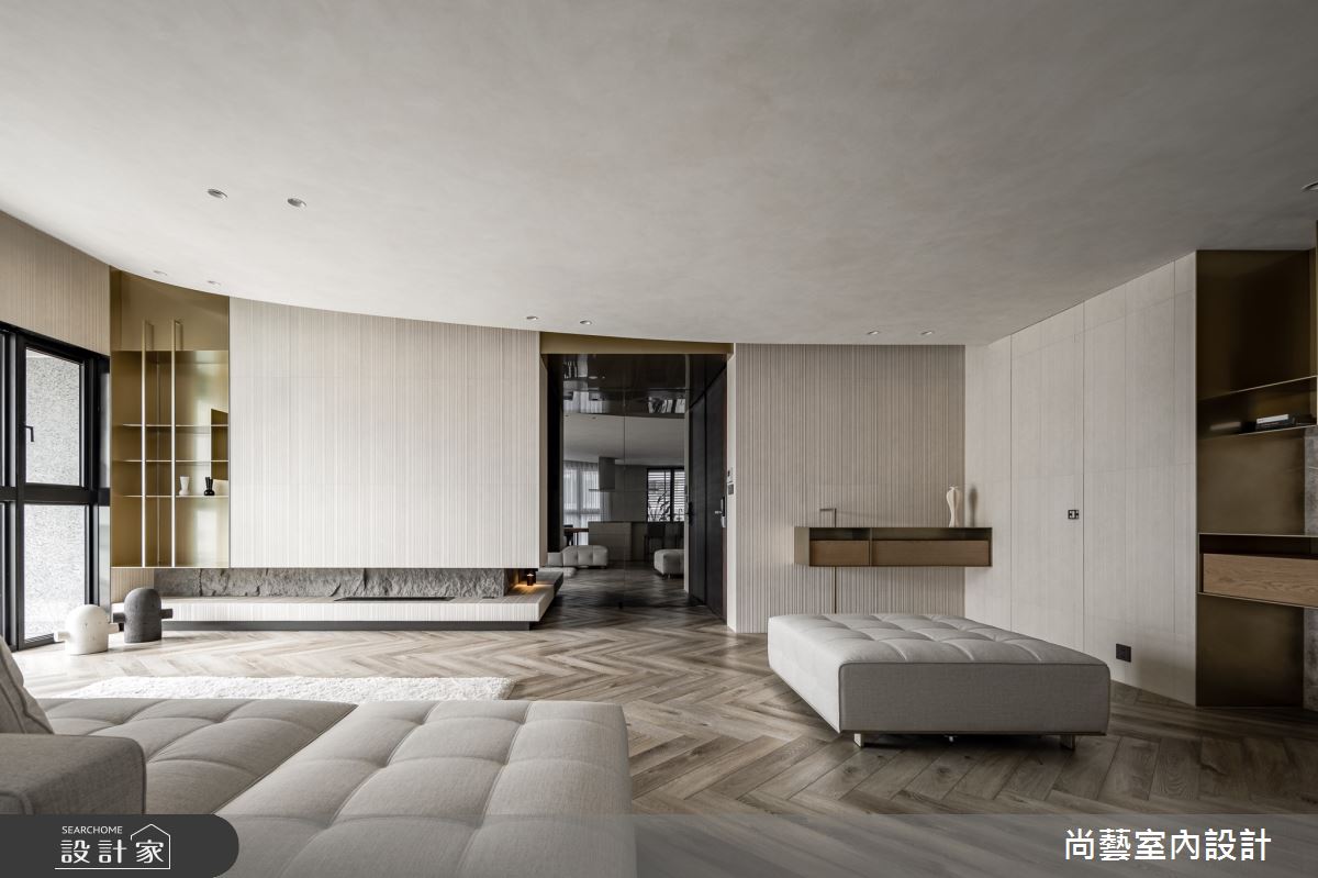 33坪毛胚屋＿休閒度假風客廳案例圖片＿尚藝室內設計＿尚藝_61鑫洋百景-弧景無界之3