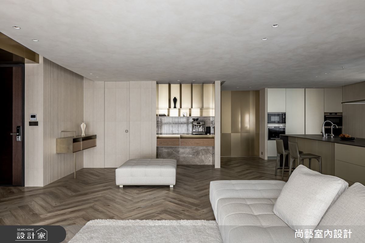 33坪毛胚屋＿休閒度假風客廳案例圖片＿尚藝室內設計＿尚藝_61鑫洋百景-弧景無界之4