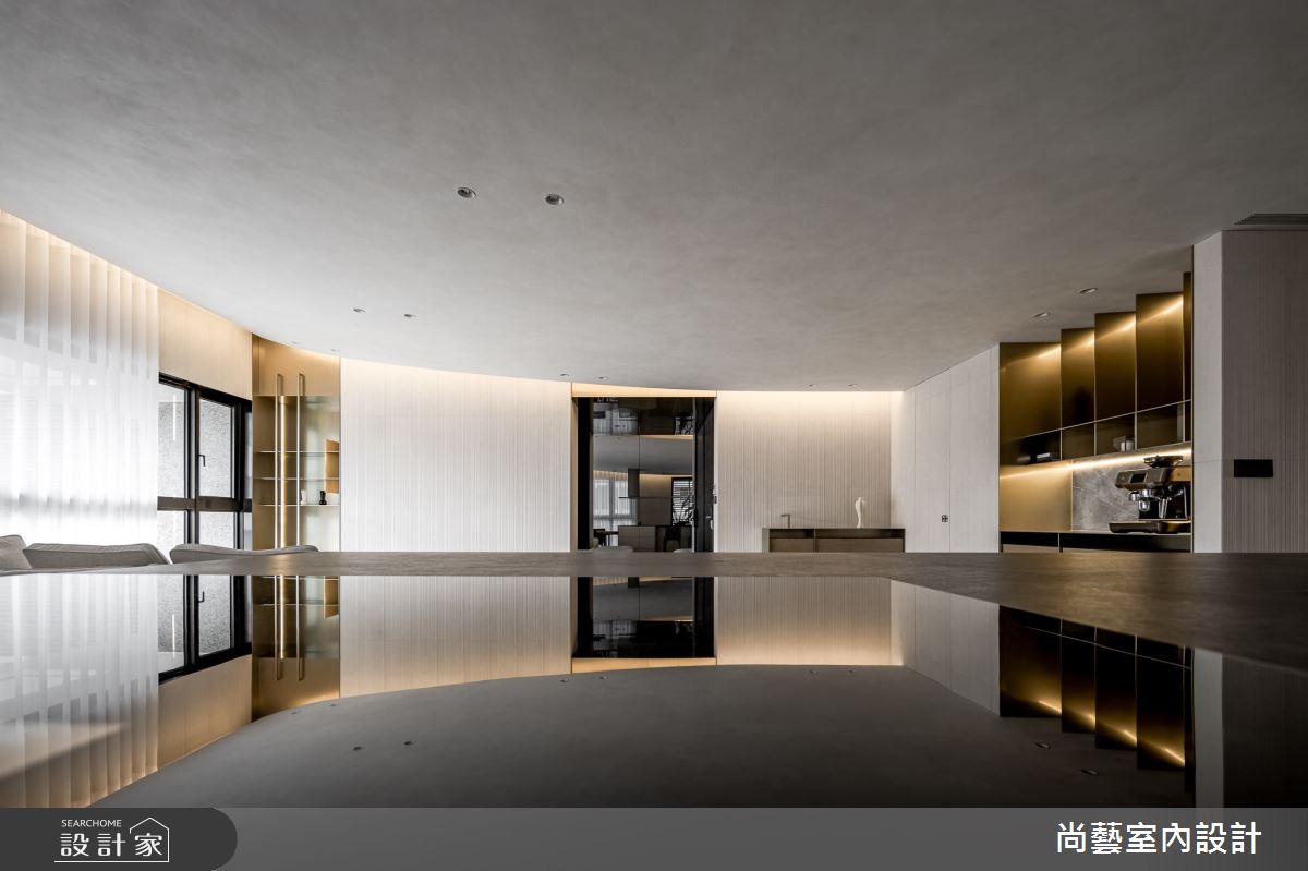 33坪毛胚屋＿休閒度假風客廳案例圖片＿尚藝室內設計＿尚藝_61鑫洋百景-弧景無界之16