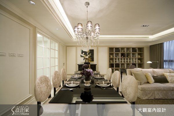 30坪新成屋(5年以下)＿奢華風客廳餐廳書房案例圖片＿大觀室內設計工程有限公司＿大觀_02之2