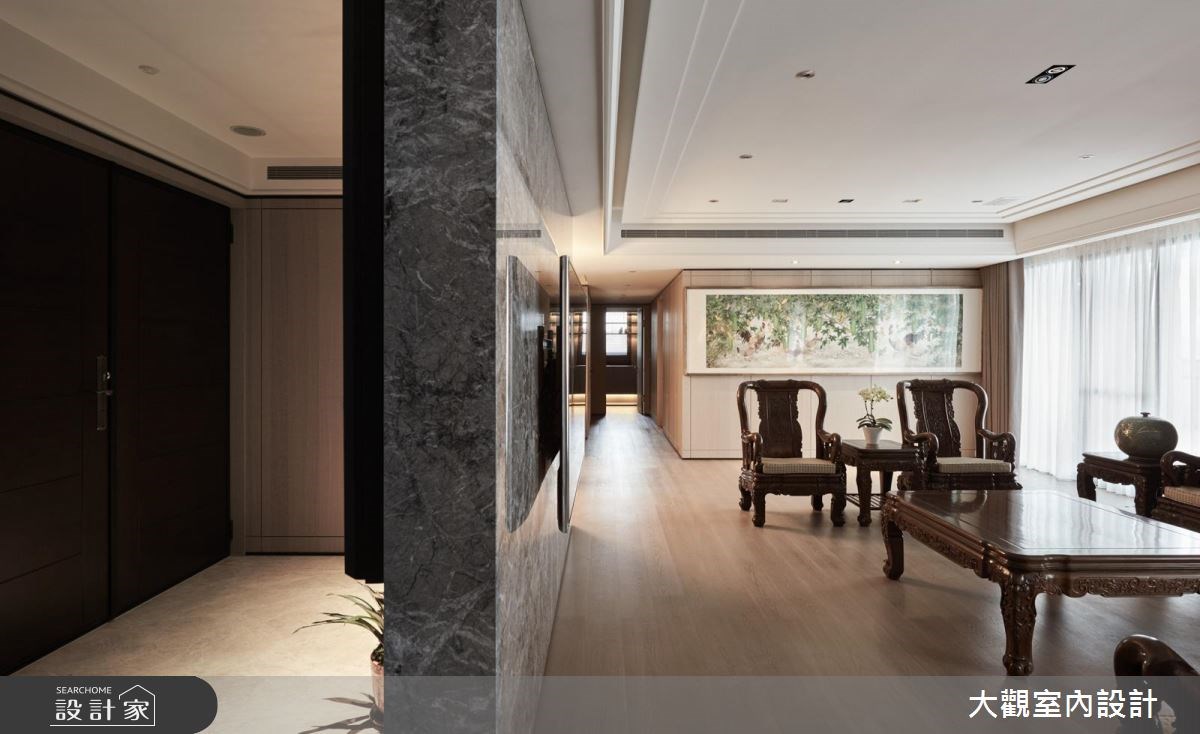 80坪新成屋(5年以下)＿新中式風玄關客廳走廊案例圖片＿大觀室內設計工程有限公司＿大觀_33之2