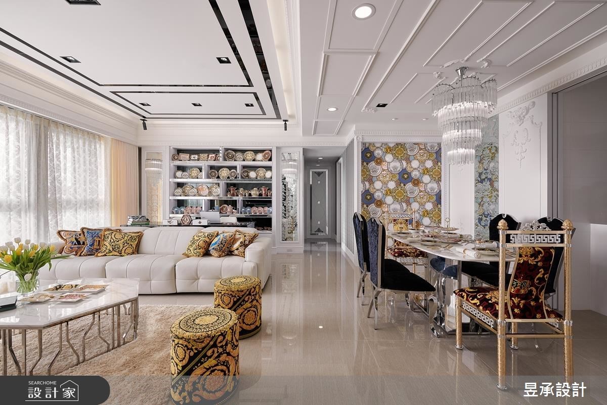 60坪新成屋(5年以下)＿新古典客廳餐廳書房案例圖片＿昱承室內裝修設計＿昱承_38之2