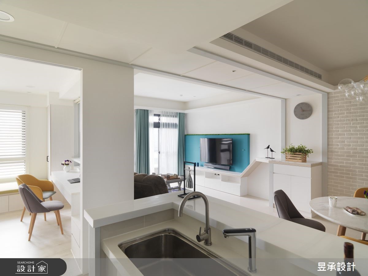 30坪新成屋(5年以下)＿北歐風客廳餐廳廚房書房案例圖片＿昱承室內裝修設計＿昱承_39之8