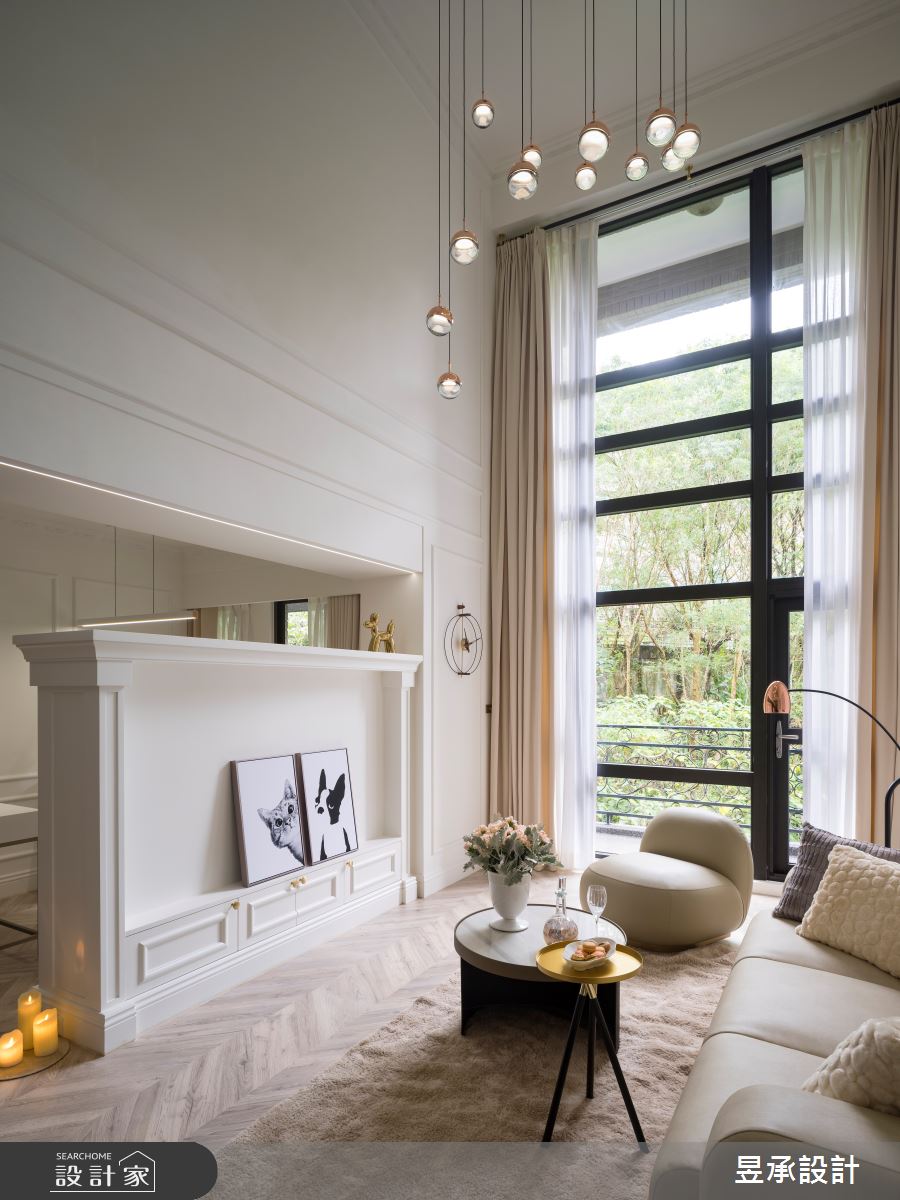 48坪新成屋(5年以下)＿法式風客廳案例圖片＿昱承室內裝修設計＿昱承_58之5