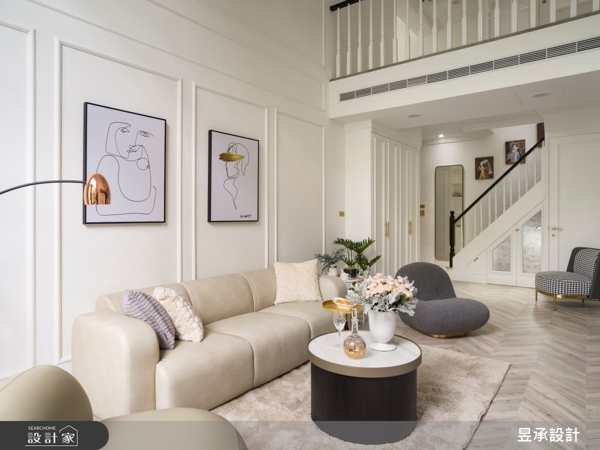 48坪新成屋(5年以下)＿法式風客廳案例圖片＿昱承室內裝修設計＿昱承_58之7