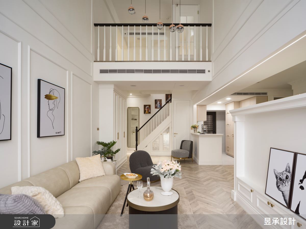 48坪新成屋(5年以下)＿法式風客廳案例圖片＿昱承室內裝修設計＿昱承_58之8