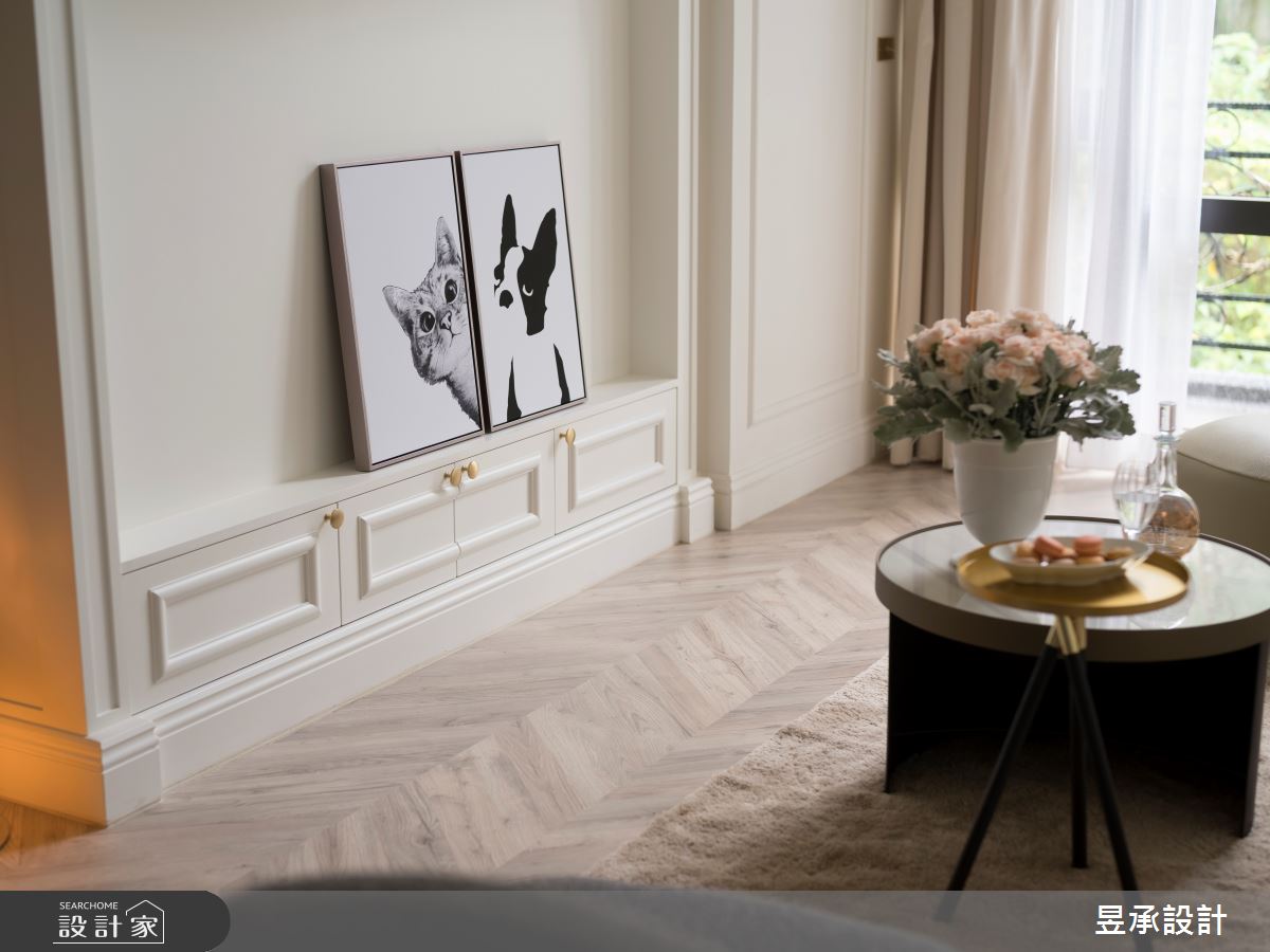 48坪新成屋(5年以下)＿法式風客廳案例圖片＿昱承室內裝修設計＿昱承_58之11