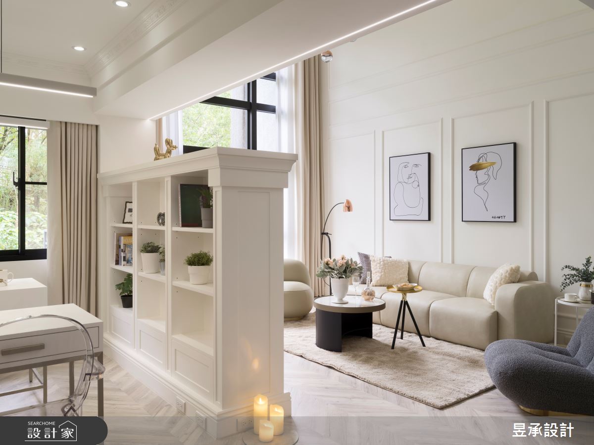 48坪新成屋(5年以下)＿法式風客廳案例圖片＿昱承室內裝修設計＿昱承_58之13