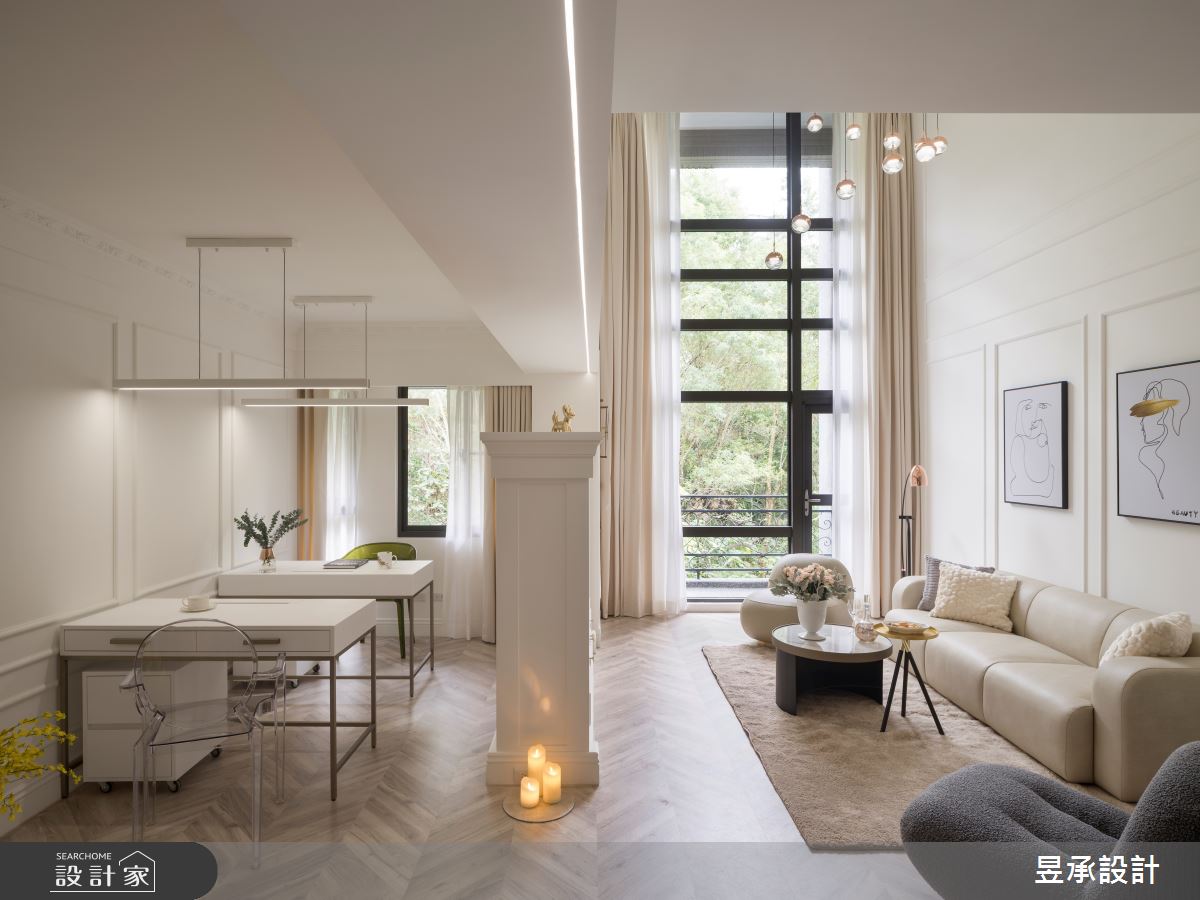 48坪新成屋(5年以下)＿法式風客廳案例圖片＿昱承室內裝修設計＿昱承_58之16