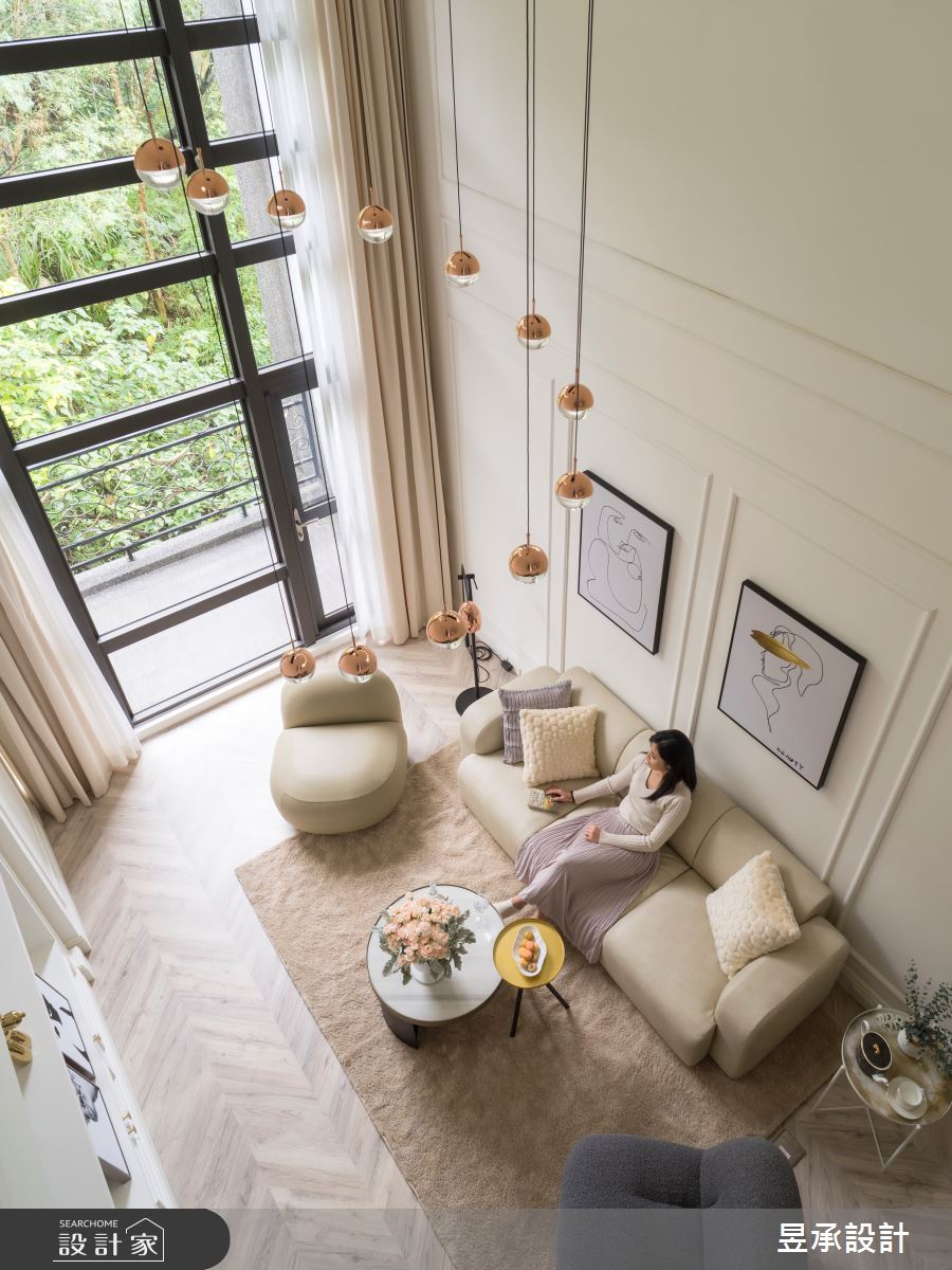 48坪新成屋(5年以下)＿法式風客廳案例圖片＿昱承室內裝修設計＿昱承_58之18