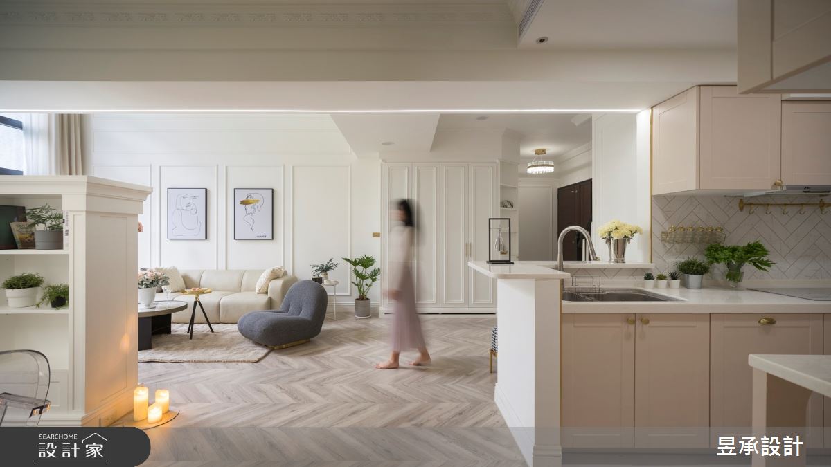 48坪新成屋(5年以下)＿法式風客廳案例圖片＿昱承室內裝修設計＿昱承_58之24