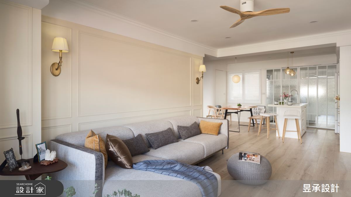 27坪老屋(16~30年)＿美式風客廳餐廳中島案例圖片＿昱承室內裝修設計＿昱承_65之5