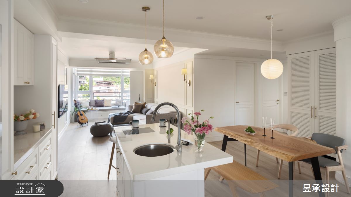 27坪老屋(16~30年)＿美式風客廳餐廳中島案例圖片＿昱承室內裝修設計＿昱承_65之6