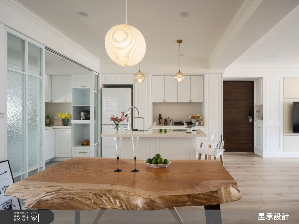 27坪老屋(16~30年)＿美式風玄關餐廳廚房中島案例圖片＿昱承室內裝修設計＿昱承_65之8