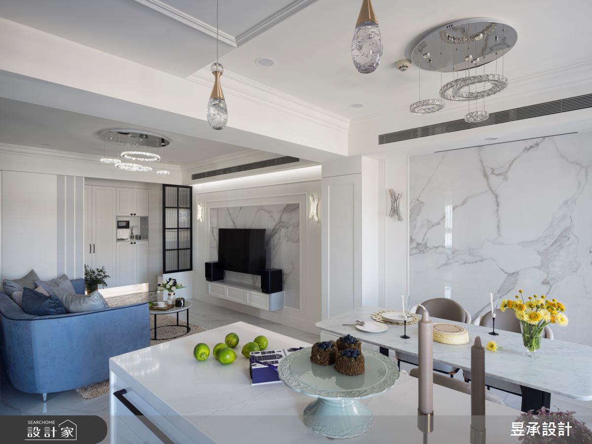 毛胚屋＿美式風玄關客廳餐廳吧檯中島案例圖片＿昱承室內裝修設計＿昱承_68之11