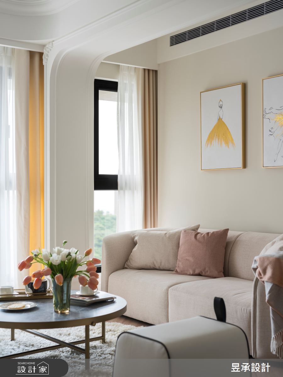 24坪新成屋(5年以下)＿法式風客廳案例圖片＿昱承室內裝修設計＿昱承_69之6
