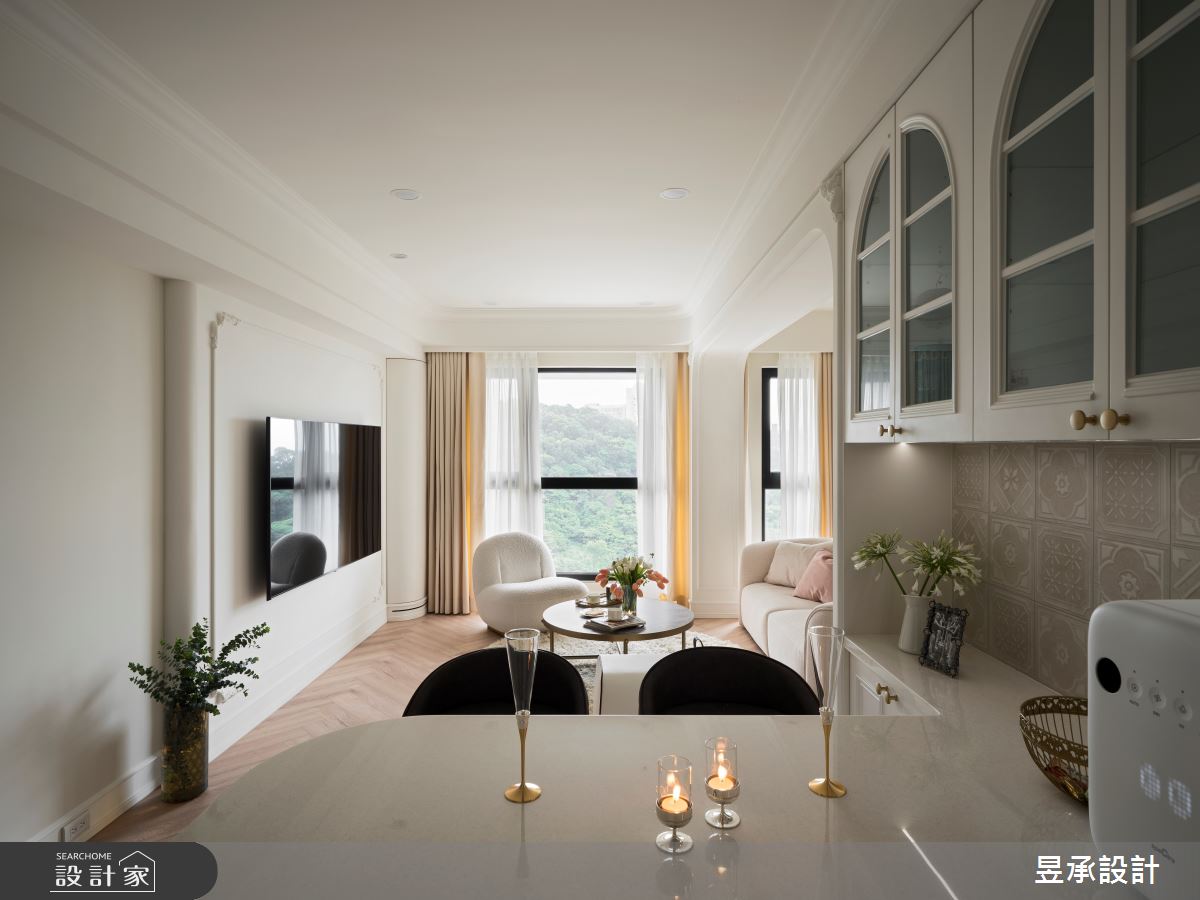 24坪新成屋(5年以下)＿法式風客廳餐廳吧檯案例圖片＿昱承室內裝修設計＿昱承_69之10