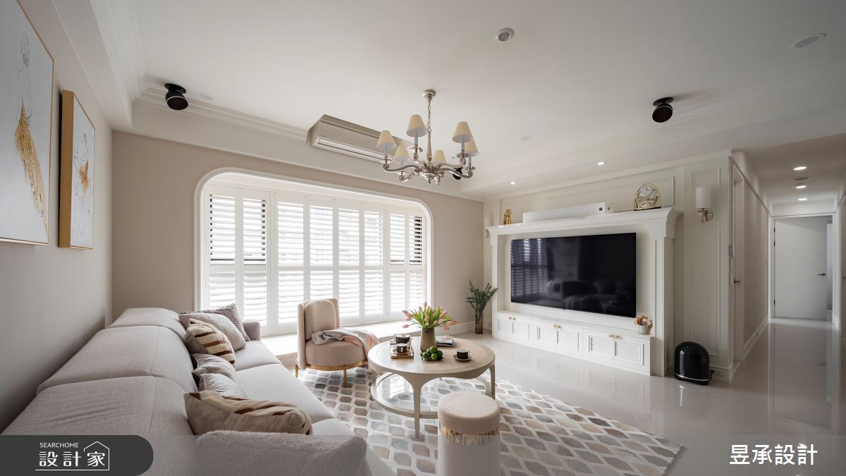 40坪新成屋(5年以下)＿美式風客廳案例圖片＿昱承室內裝修設計＿昱承_77之2