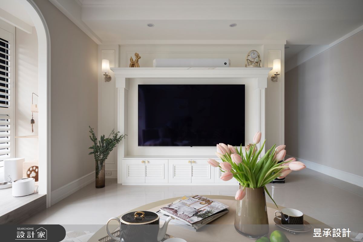 40坪新成屋(5年以下)＿美式風客廳案例圖片＿昱承室內裝修設計＿昱承_77之6