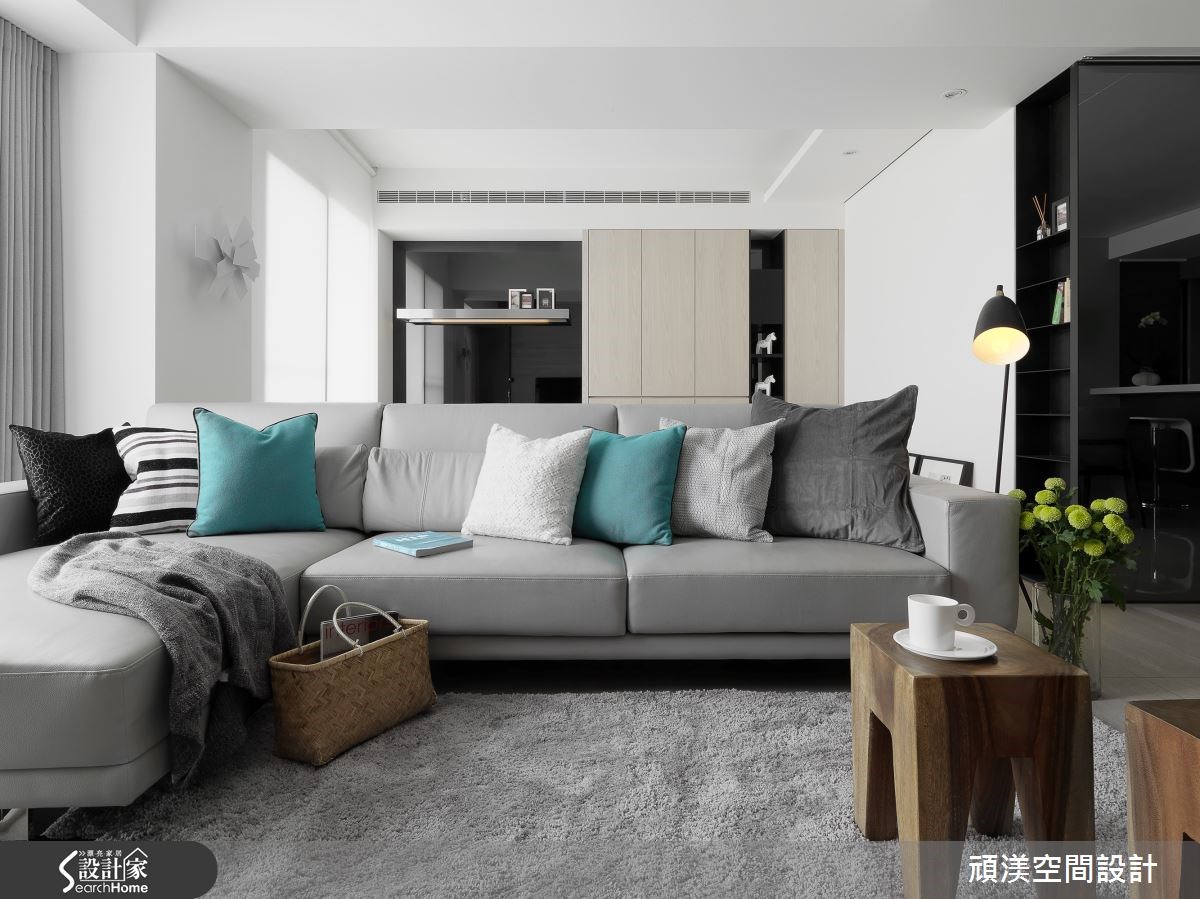 40坪新成屋(5年以下)＿北歐風客廳案例圖片＿頑渼空間設計＿頑渼_13之2