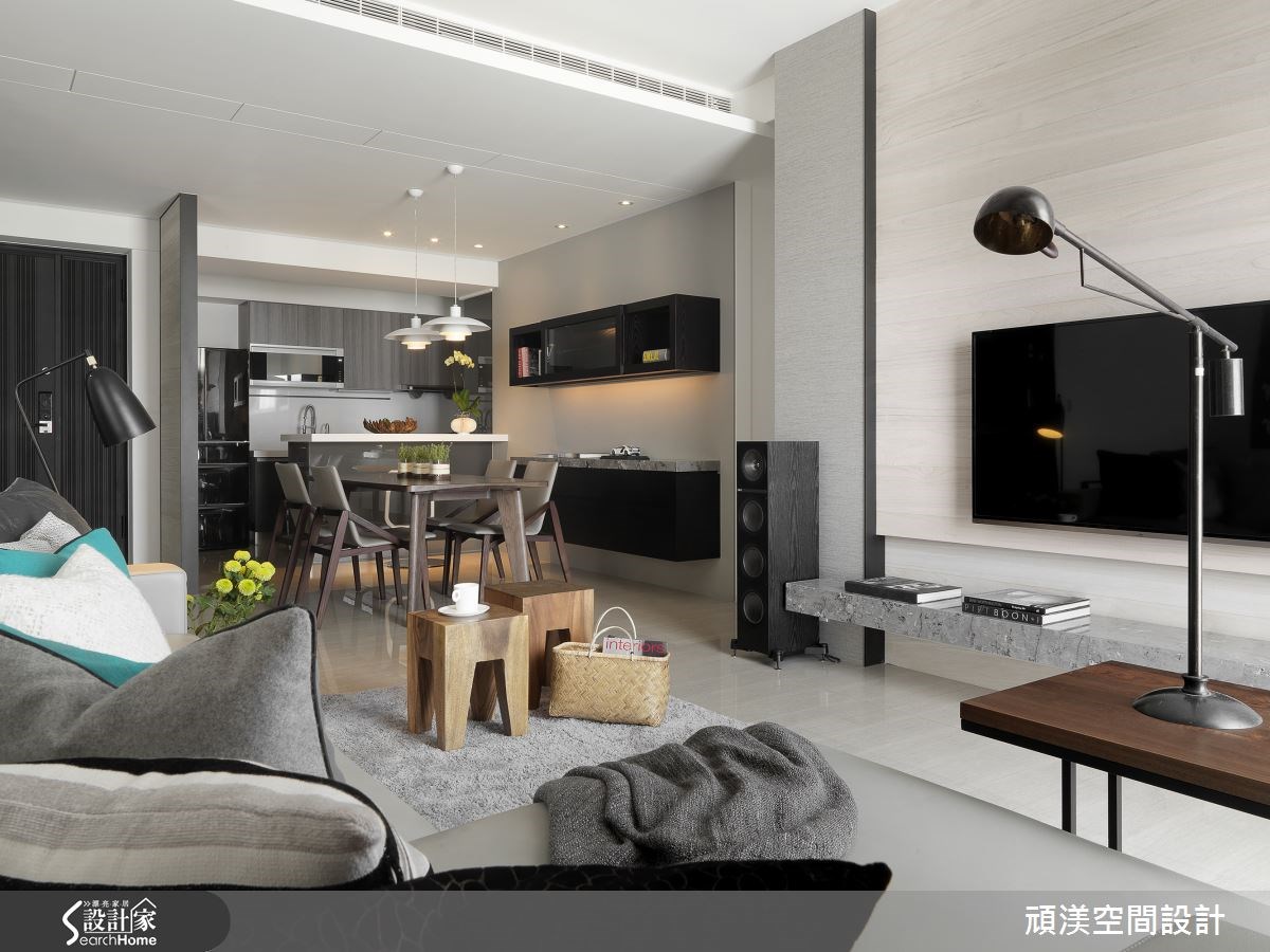 40坪新成屋(5年以下)＿北歐風客廳案例圖片＿頑渼空間設計＿頑渼_13之4