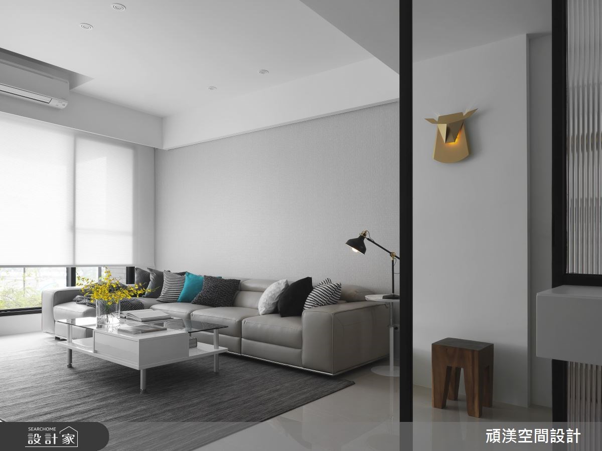 40坪新成屋(5年以下)＿現代風客廳案例圖片＿頑渼空間設計＿頑渼_21之4