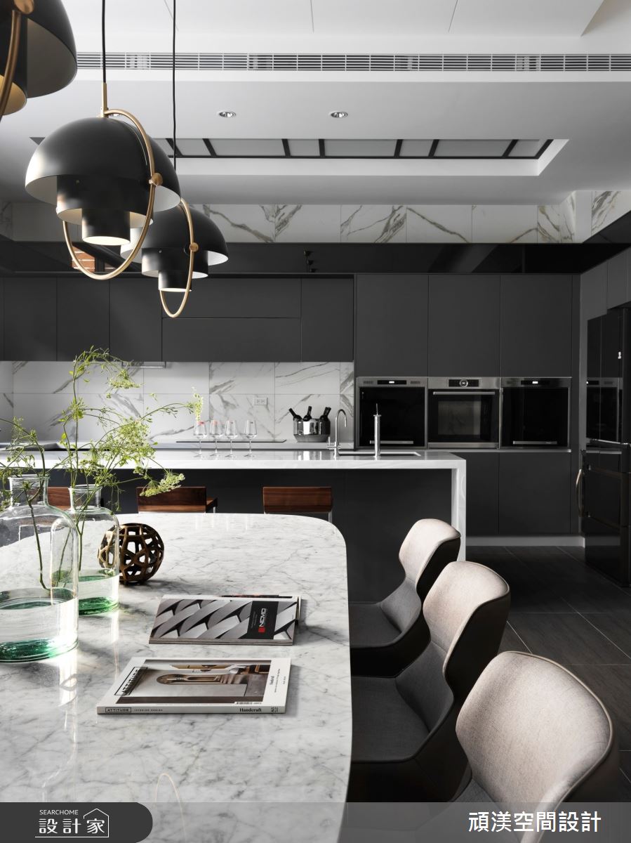 135坪新成屋(5年以下)＿現代風餐廳廚房中島案例圖片＿頑渼空間設計＿頑渼_29之11