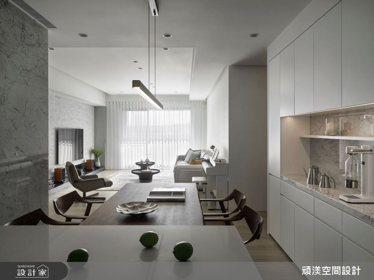 35坪新成屋(5年以下)＿現代風客廳餐廳中島案例圖片＿頑渼空間設計＿頑渼_31之9
