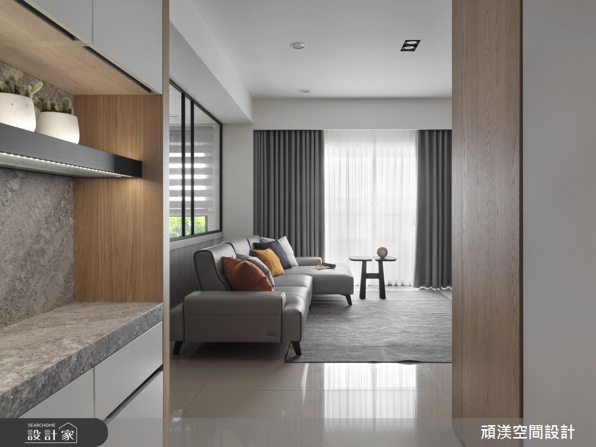 35坪新成屋(5年以下)＿現代風客廳案例圖片＿頑渼空間設計＿頑渼_35之2