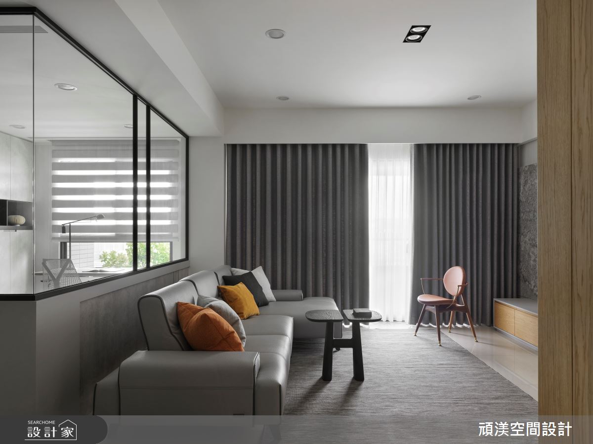 35坪新成屋(5年以下)＿現代風客廳案例圖片＿頑渼空間設計＿頑渼_35之3