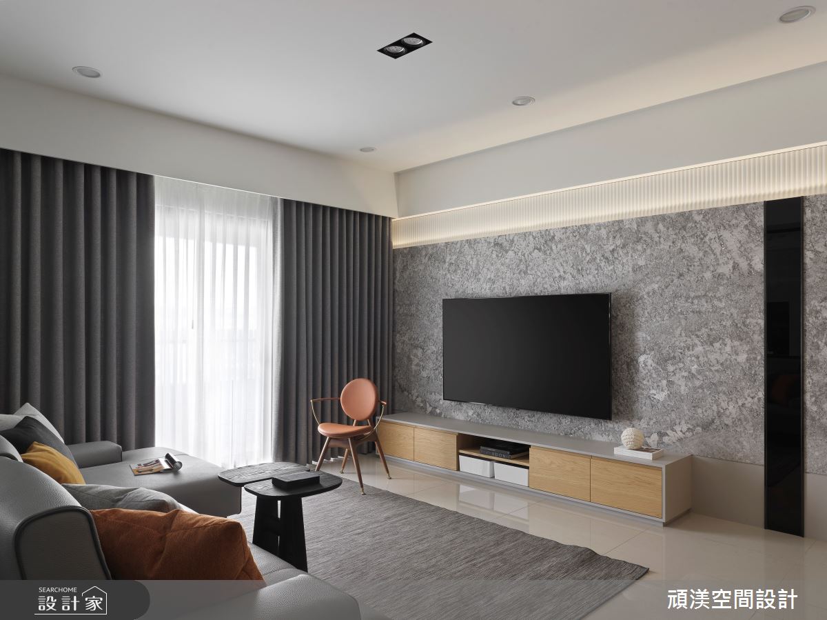 35坪新成屋(5年以下)＿現代風客廳案例圖片＿頑渼空間設計＿頑渼_35之4