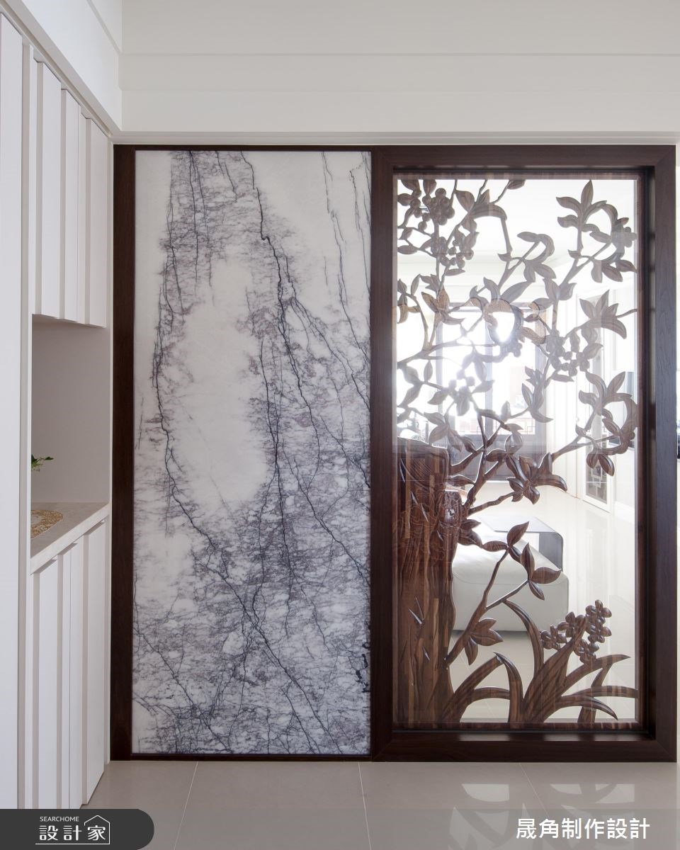 52坪新成屋(5年以下)＿新中式風玄關案例圖片＿晟角制作設計有限公司＿晟角_墨韻之2