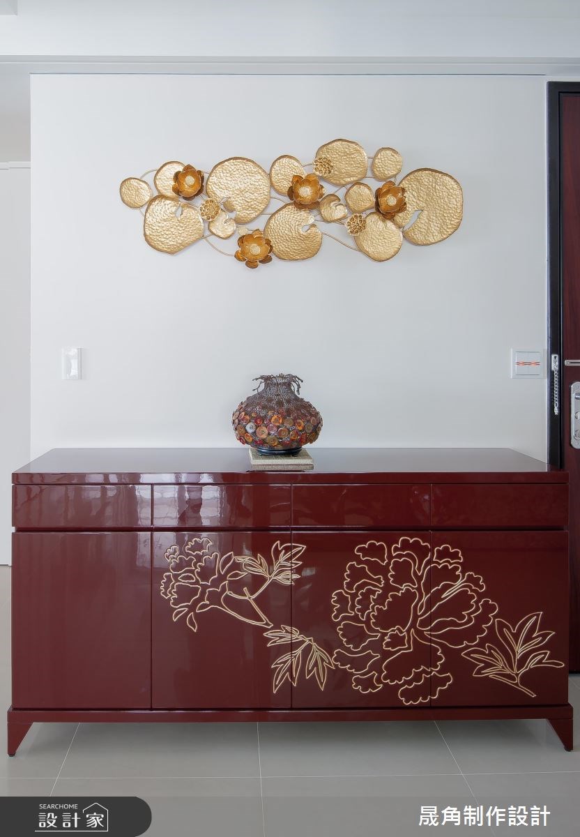 52坪新成屋(5年以下)＿新中式風玄關案例圖片＿晟角制作設計有限公司＿晟角_墨韻之3