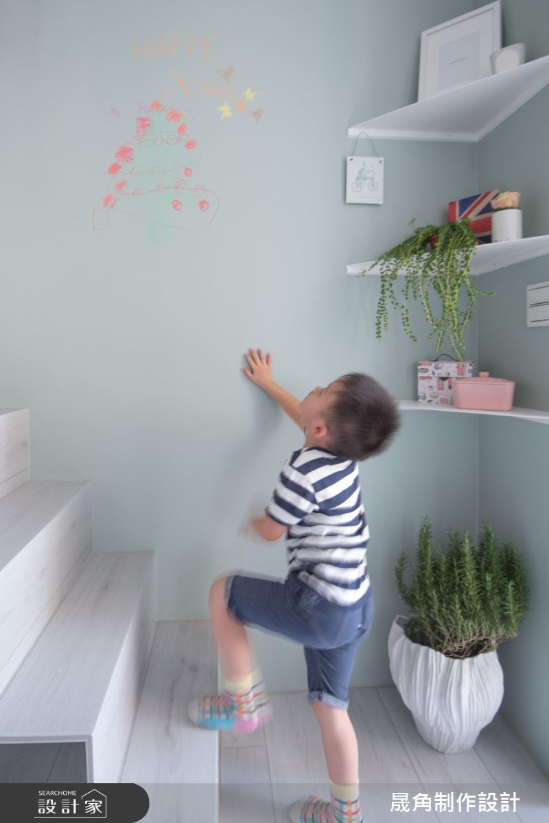 26坪中古屋(5~15年)＿北歐風樓梯案例圖片＿晟角制作設計有限公司＿晟角_純真之14