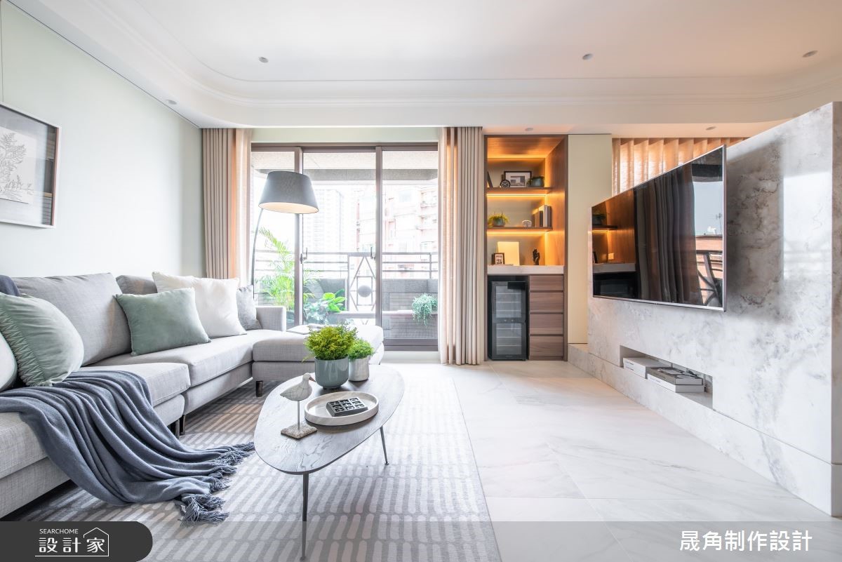 45坪中古屋(5~15年)＿新古典客廳案例圖片＿晟角制作設計有限公司＿晟角_青鳥之3