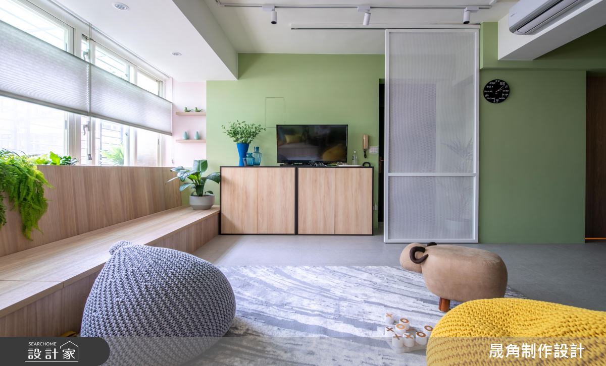 40坪老屋(16~30年)＿混搭風客廳臥榻案例圖片＿晟角制作設計有限公司＿晟角_朝晨之2