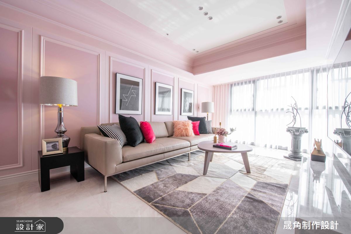 50坪新成屋(5年以下)＿新古典客廳案例圖片＿晟角制作設計有限公司＿晟角_薔薇之1