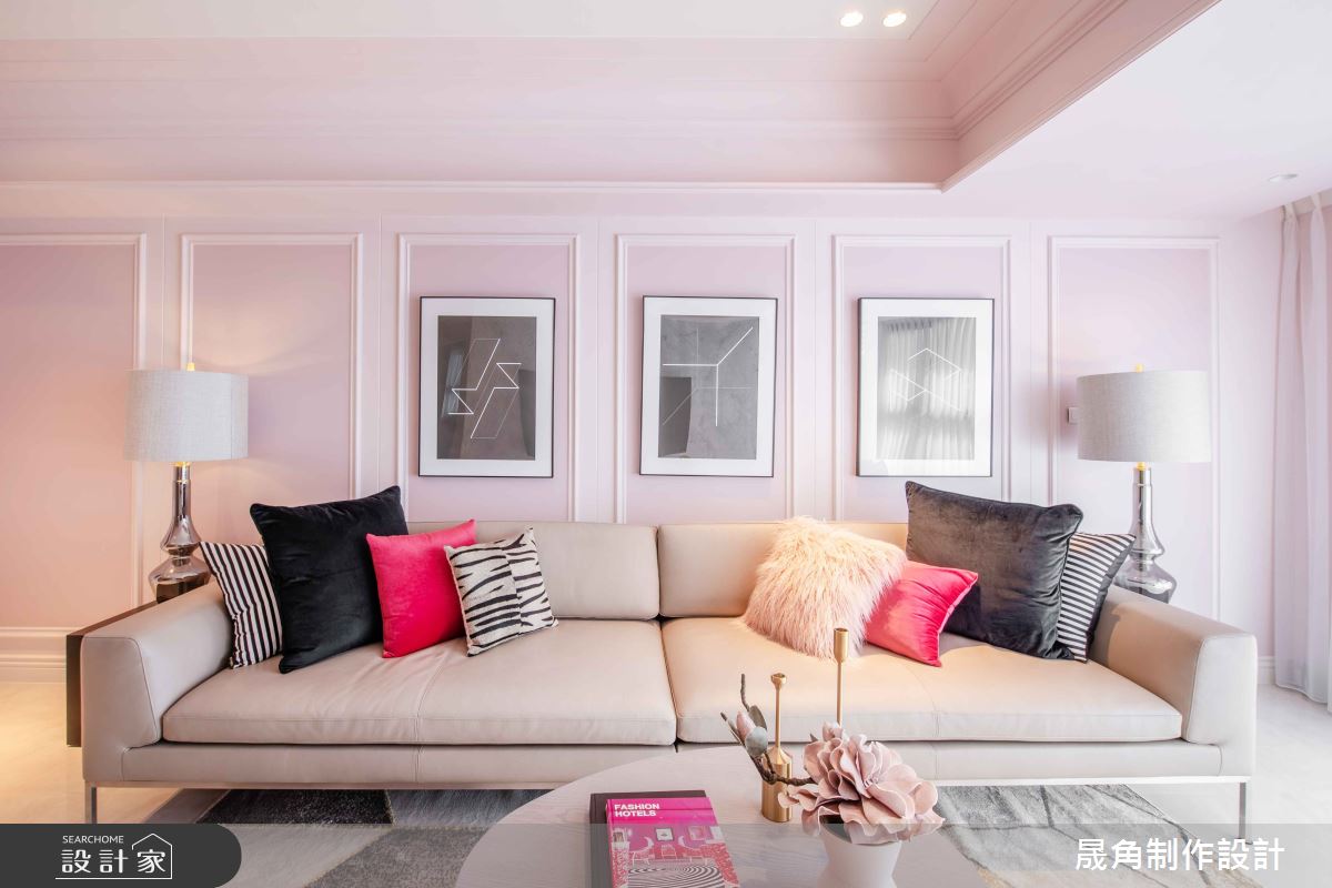 50坪新成屋(5年以下)＿新古典客廳案例圖片＿晟角制作設計有限公司＿晟角_薔薇之2