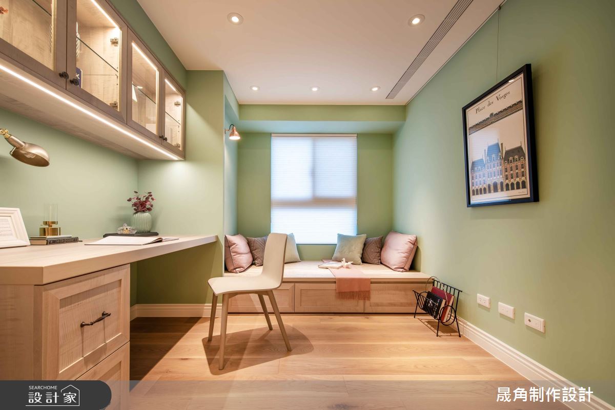 50坪新成屋(5年以下)＿新古典書房臥榻案例圖片＿晟角制作設計有限公司＿晟角_薔薇之13