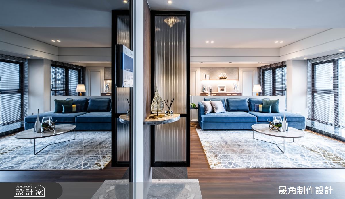 62坪新成屋(5年以下)＿新古典玄關客廳案例圖片＿晟角制作設計有限公司＿晟角_碧凝青之2