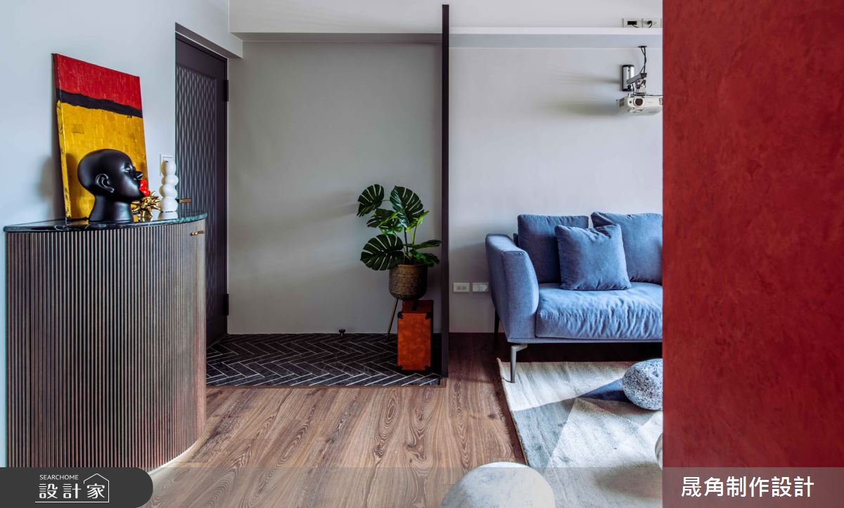 26坪老屋(16~30年)＿混搭風玄關客廳案例圖片＿晟角制作設計有限公司＿晟角_手足之2