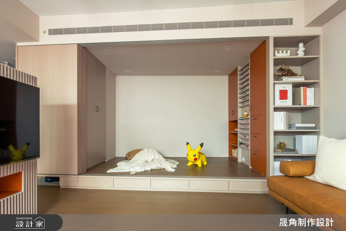 28坪老屋(41~50年)＿北歐風客廳和室兒童房兒童房多功能室案例圖片＿晟角制作設計有限公司＿晟角_桐月之5
