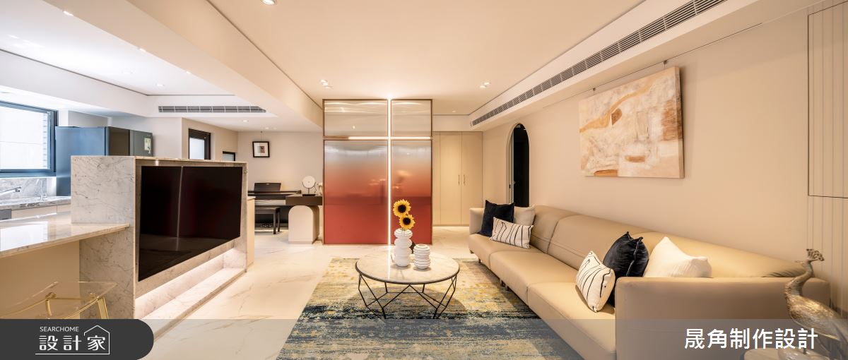 40坪老屋(16~30年)＿飯店風客廳案例圖片＿晟角制作設計有限公司＿晟角_初曉之4
