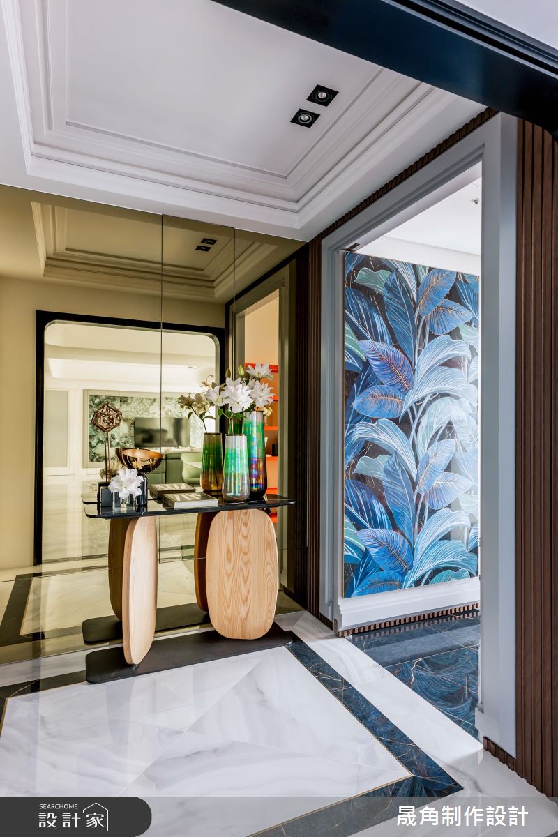83坪預售屋＿輕奢風玄關案例圖片＿晟角制作設計有限公司＿晟角_山礬 Leisure之3