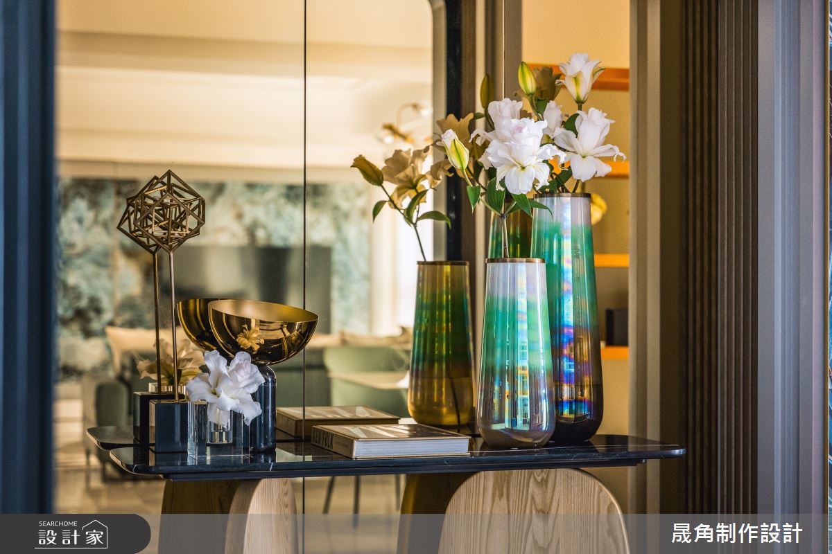 83坪預售屋＿輕奢風玄關案例圖片＿晟角制作設計有限公司＿晟角_山礬 Leisure之4