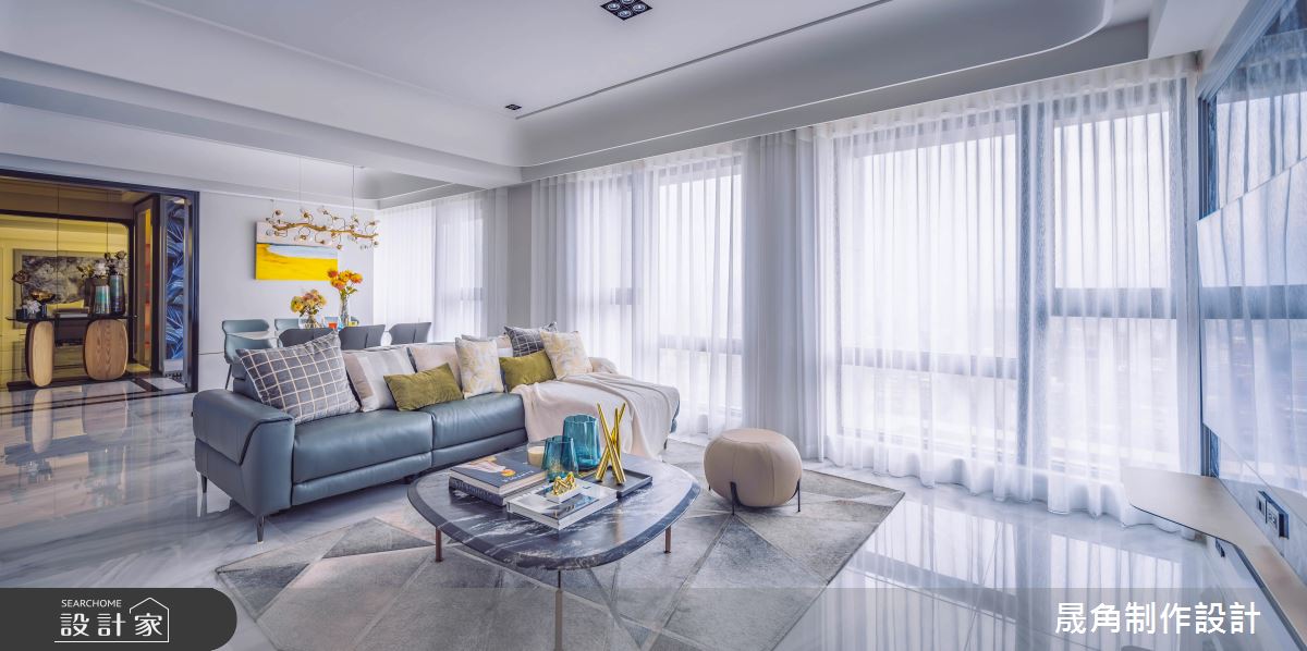 83坪預售屋＿輕奢風客廳案例圖片＿晟角制作設計有限公司＿晟角_山礬 Leisure之10
